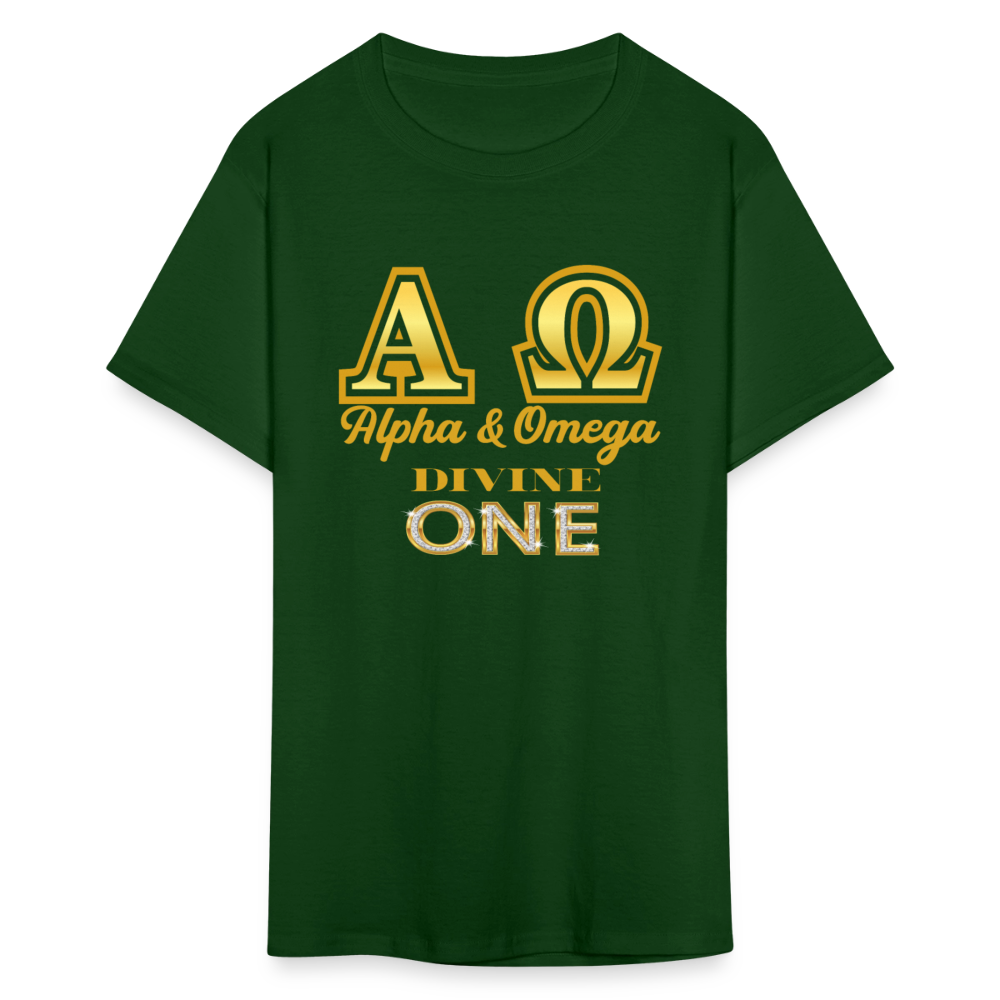 Alpha & Omega Unisex T-Shirt - forest green