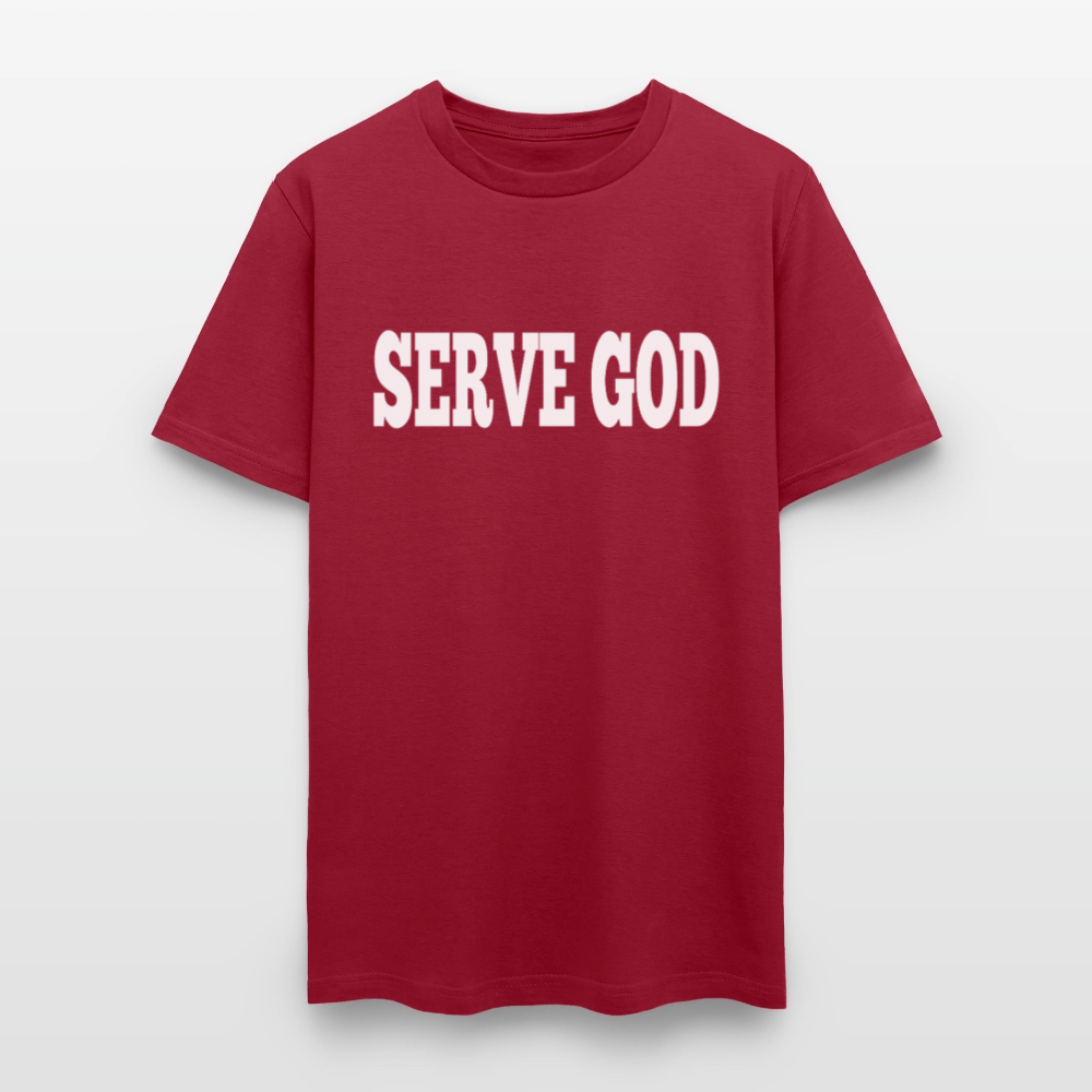 Serve God T-Shirt - dark red