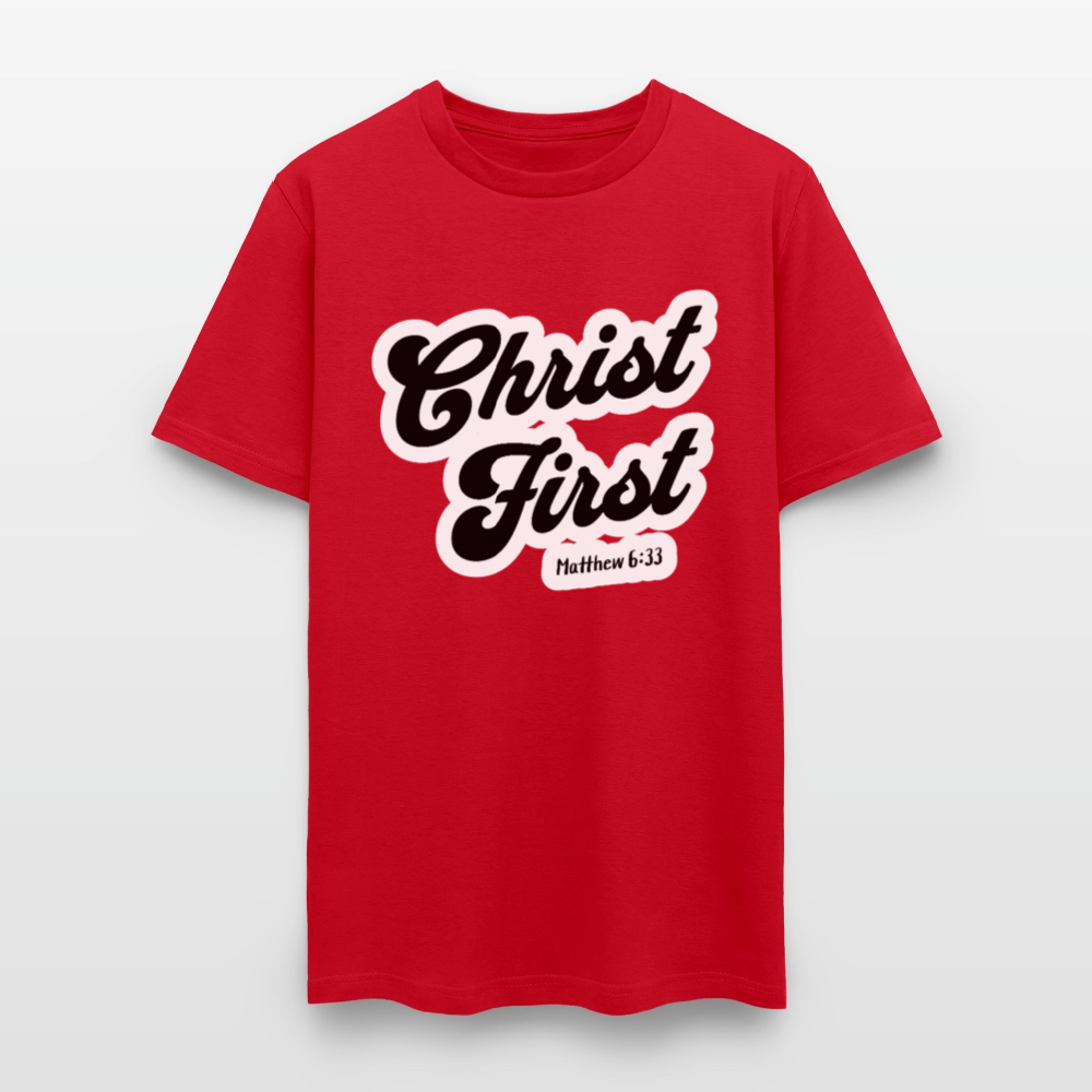 Christ First T-Shirt - red