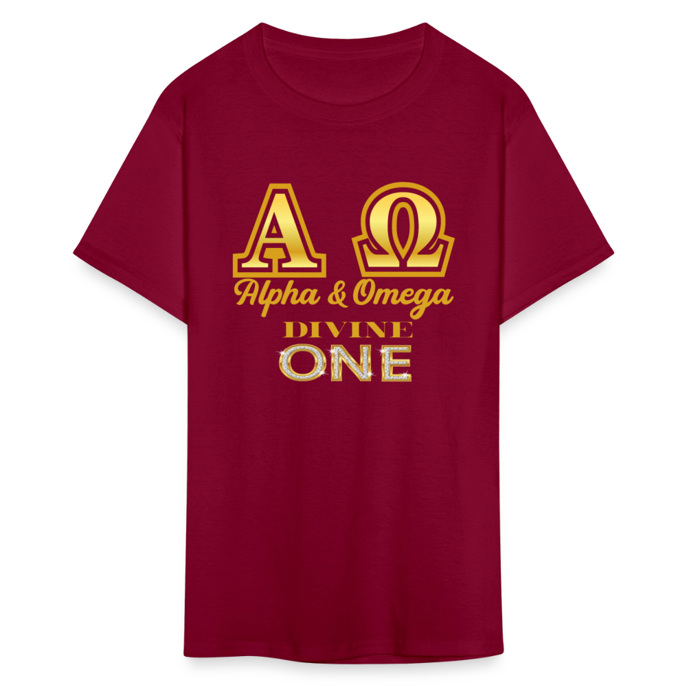 Alpha & Omega Unisex T-Shirt - burgundy