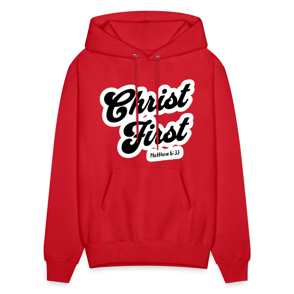 Christ First Hoodie - red