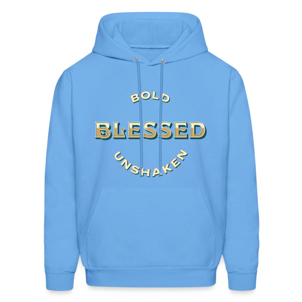 Bold Blessed & Unshaken Hoodie - carolina blue