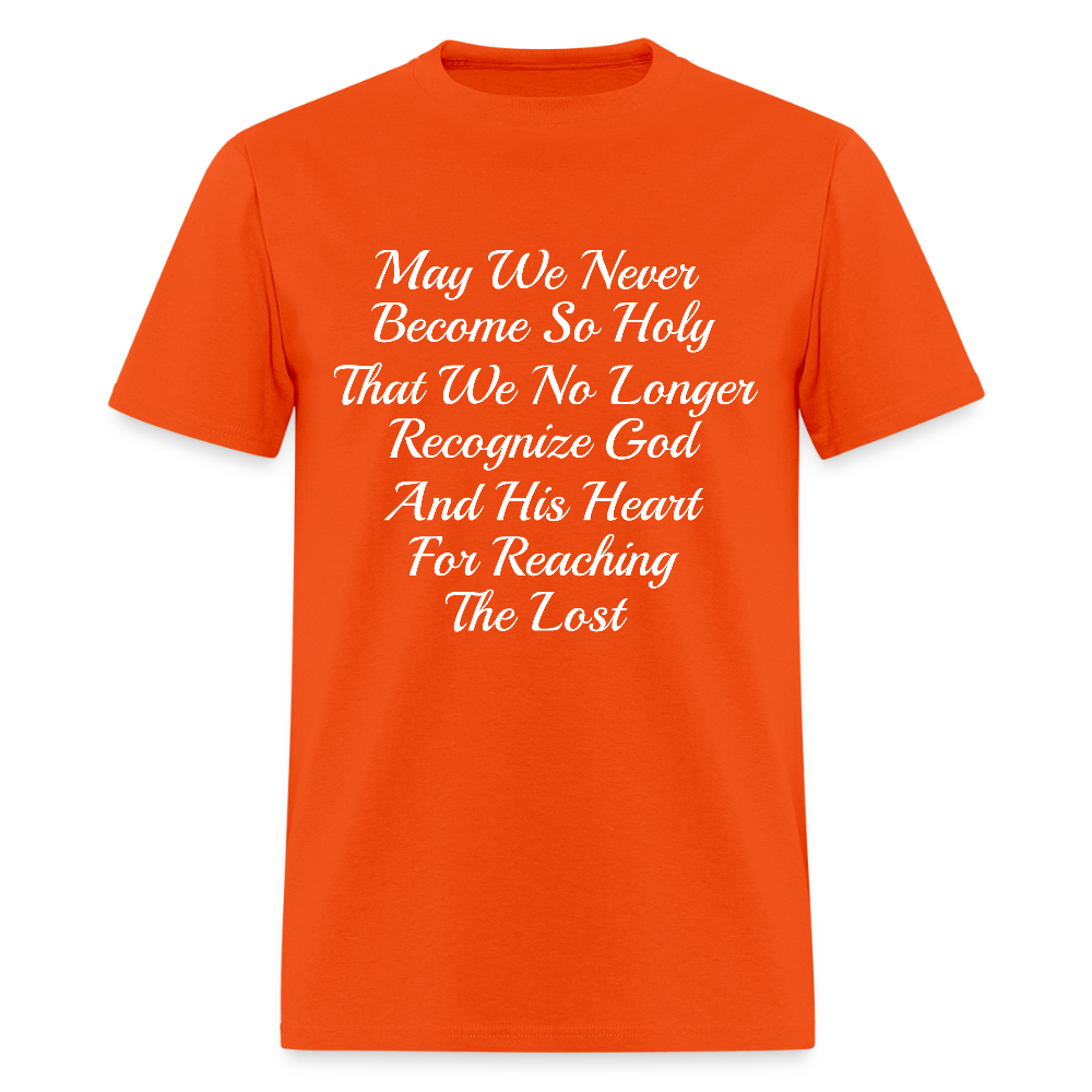 God's Heart T-Shirt (White Letters) - orange