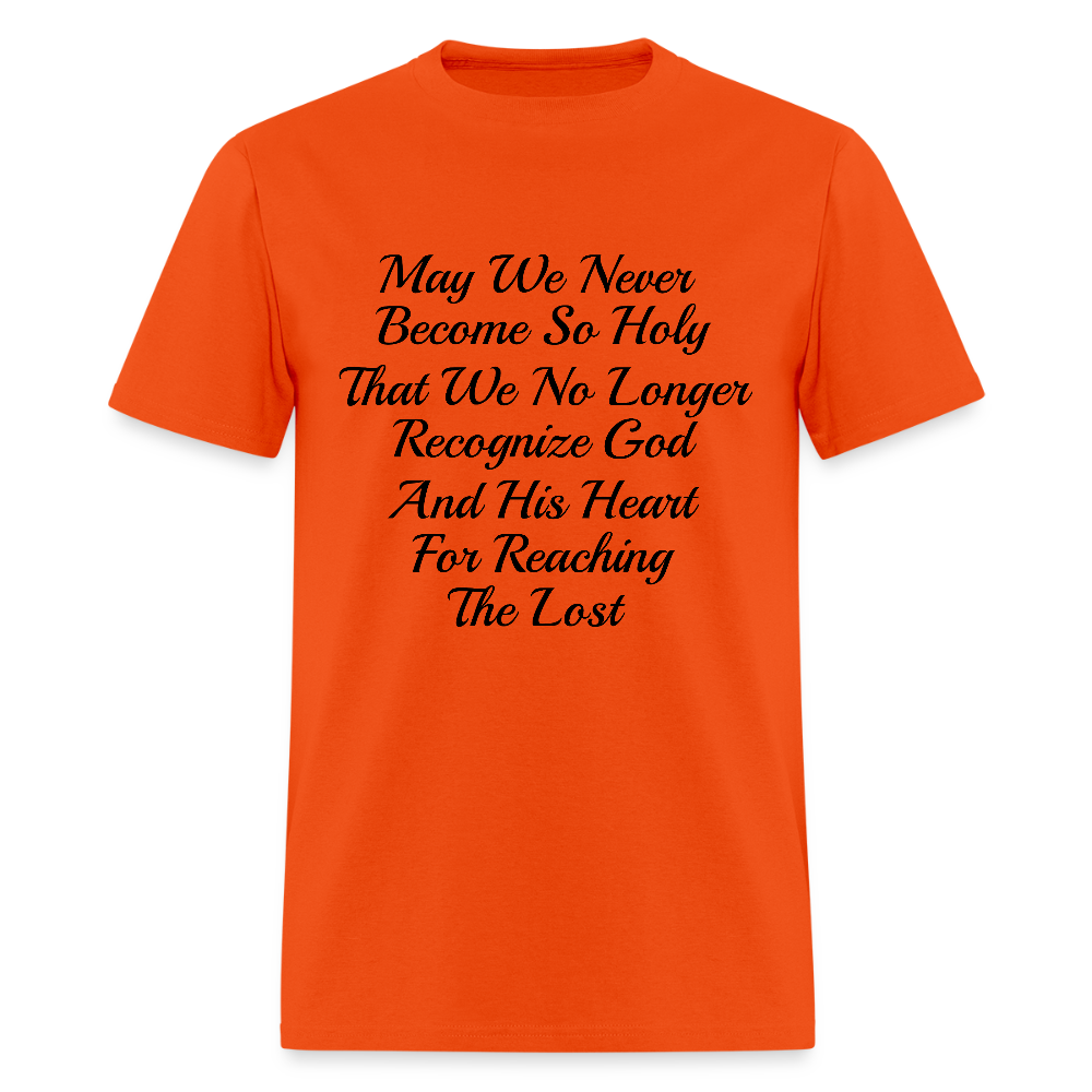 God's Heart T-Shirt (Black Letters) - orange