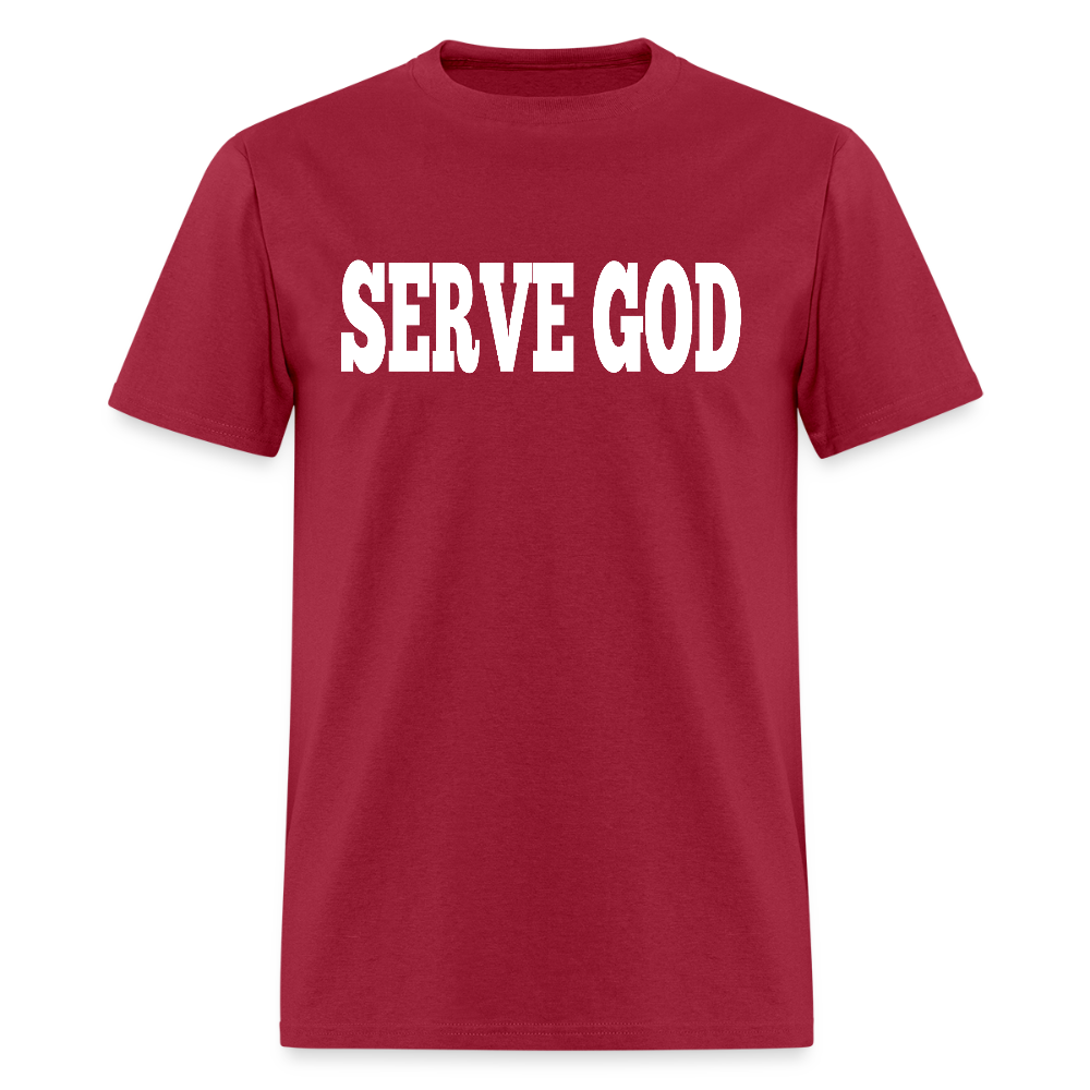 Serve God T-Shirt - dark red