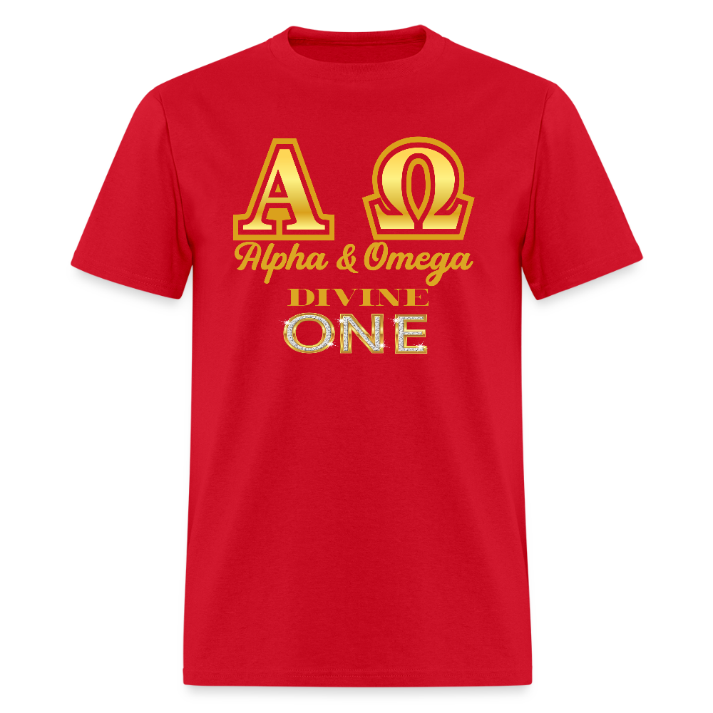 Alpha & Omega Unisex T-Shirt - red