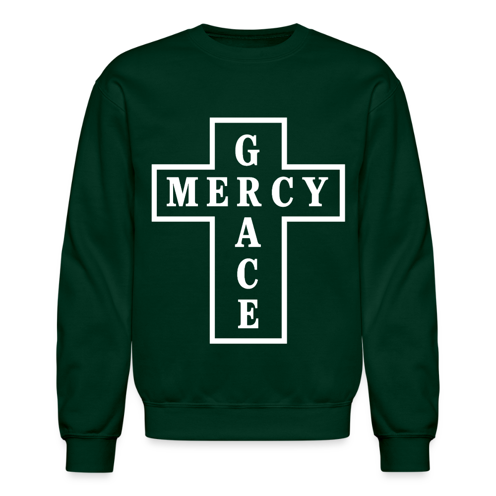 Grace & Mercy Crewneck Sweatshirt - forest green