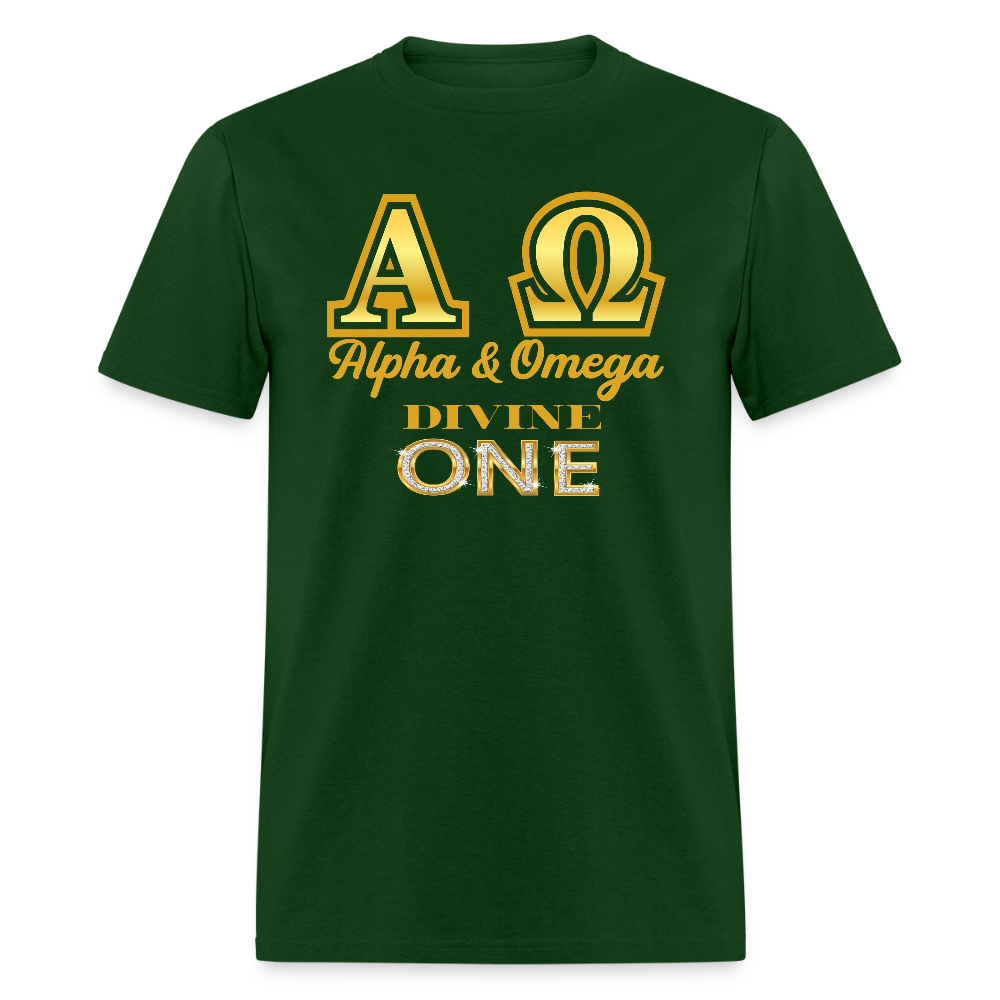 Alpha & Omega Unisex T-Shirt - forest green