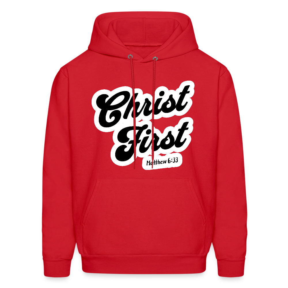 Christ First Hoodie - red