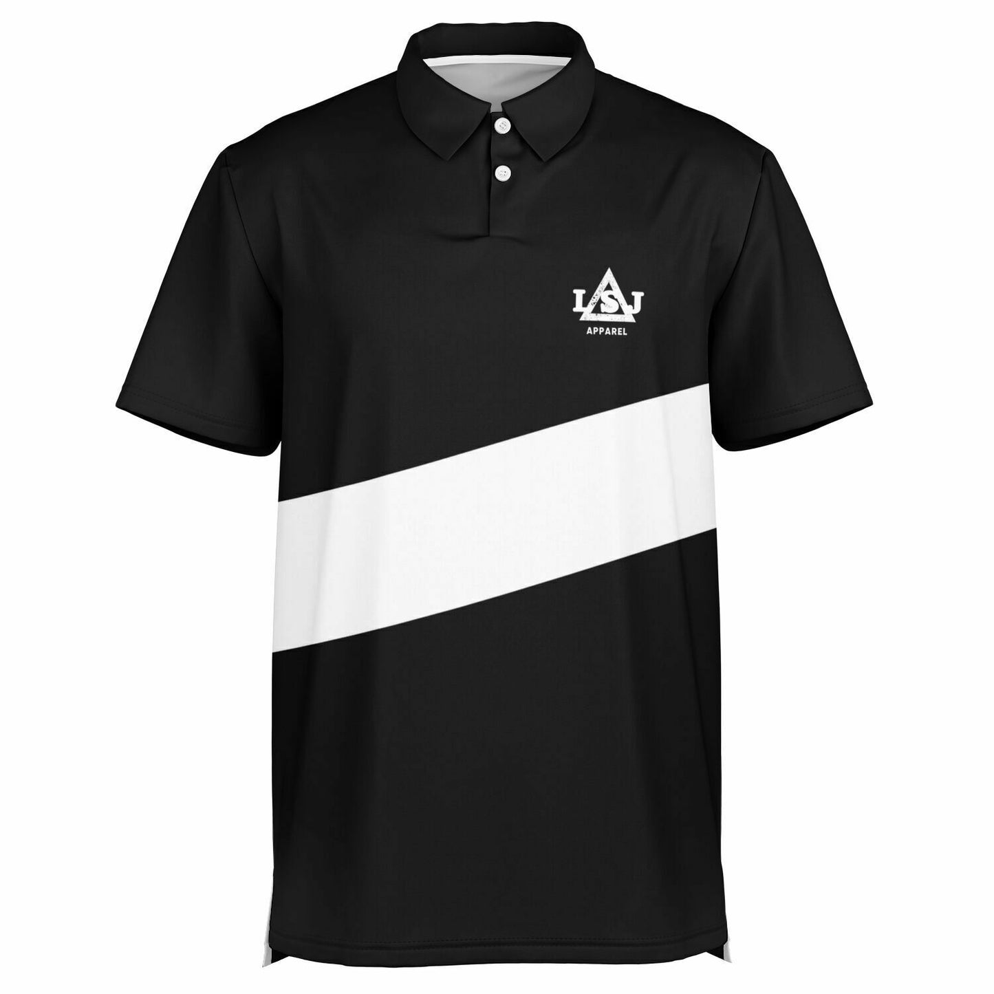 LSJ Black & White Men's Polo Shirt