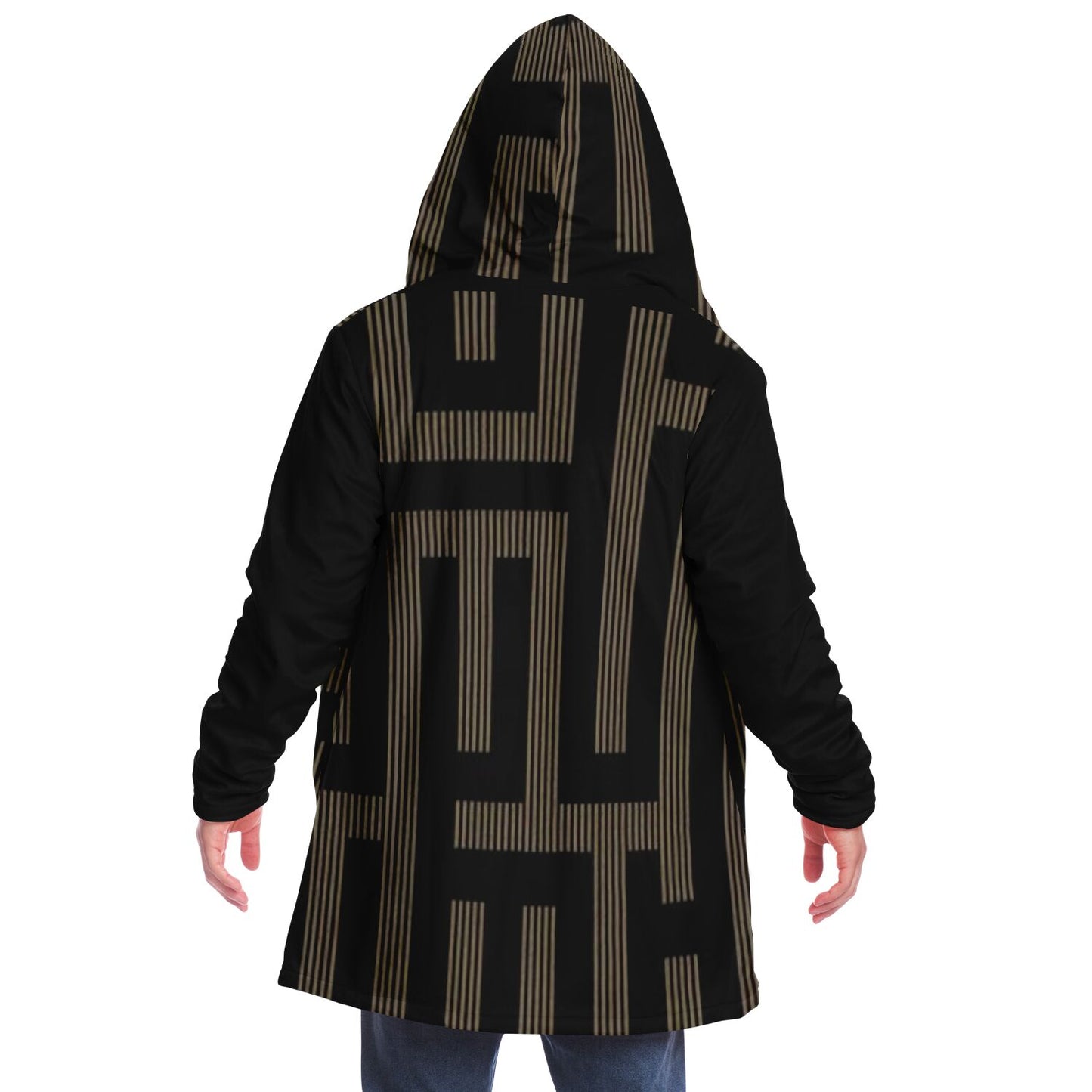LSJ Black & Gold Tribal Microfleece Cloak
