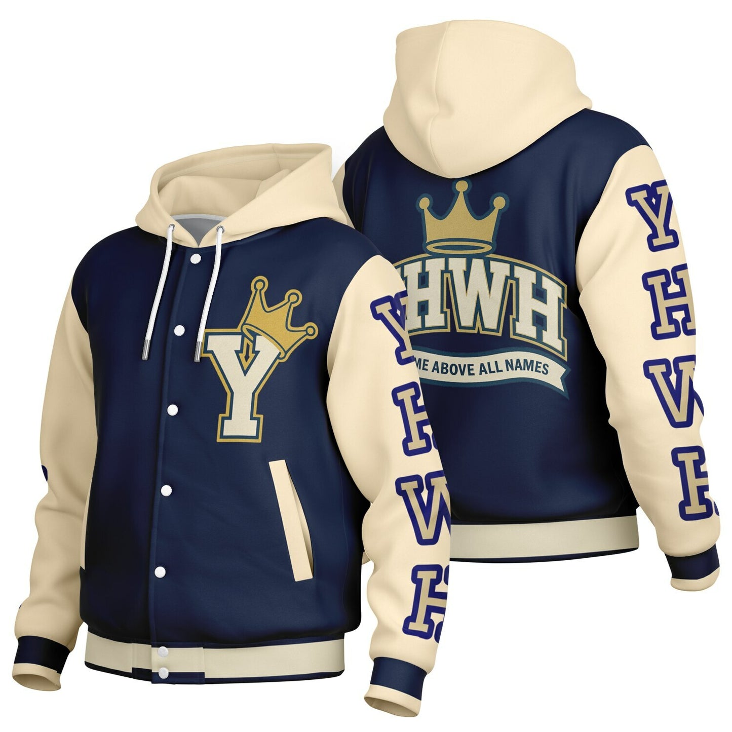 YHWH Hooded Baseball Jacket