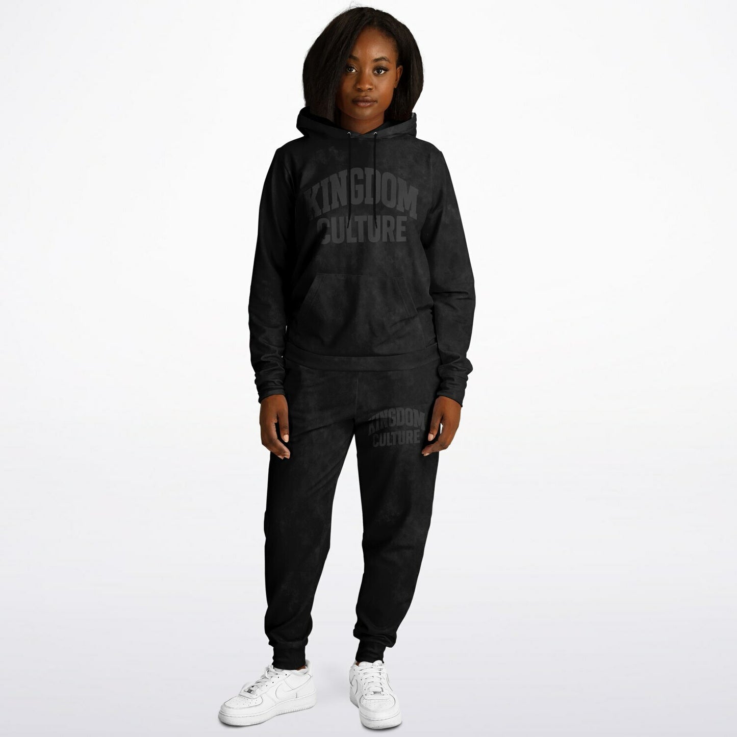 Kingdom Culture Black on Black Hoodie & Jogger Set