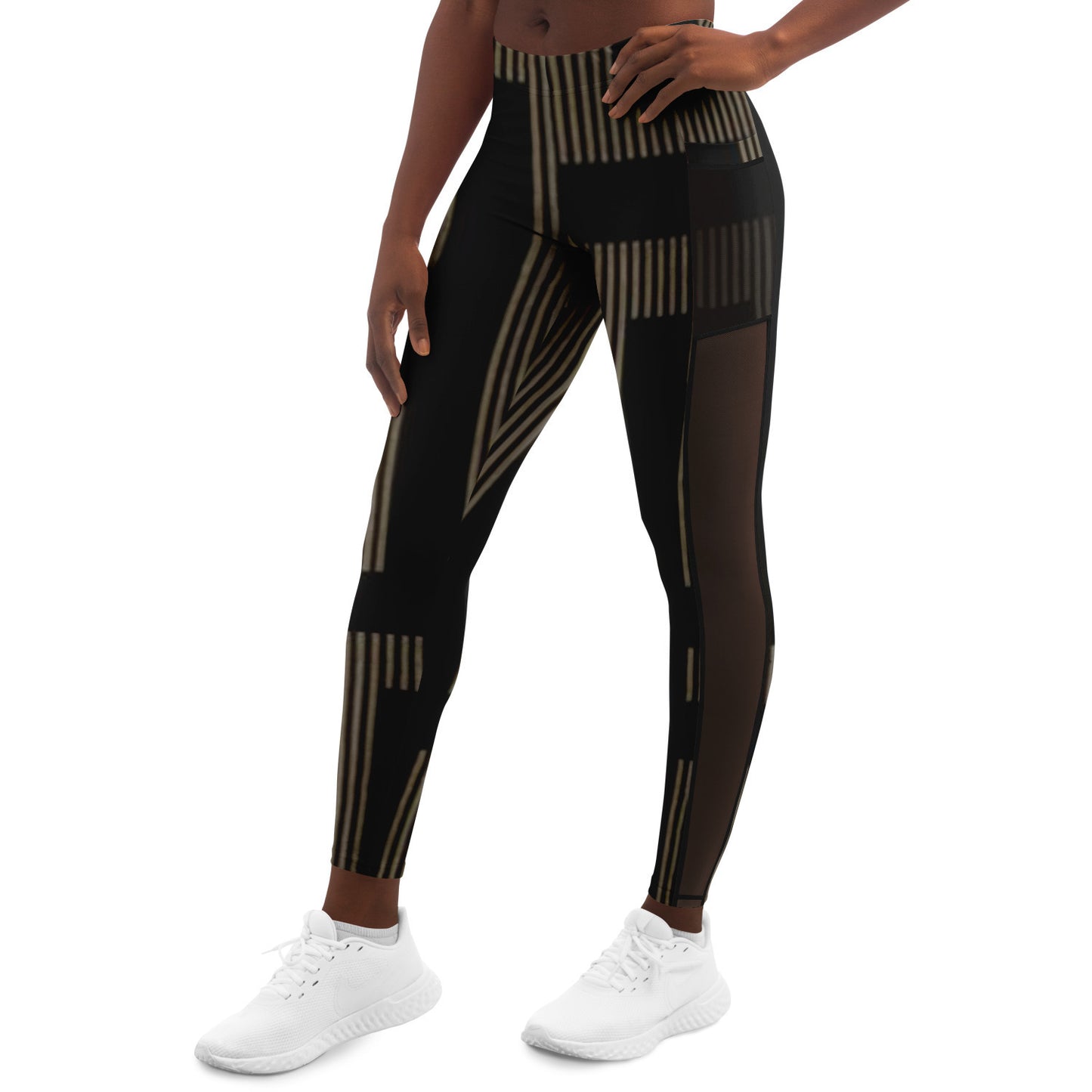 Golden Aztec Nights Mesh Pocket Legging