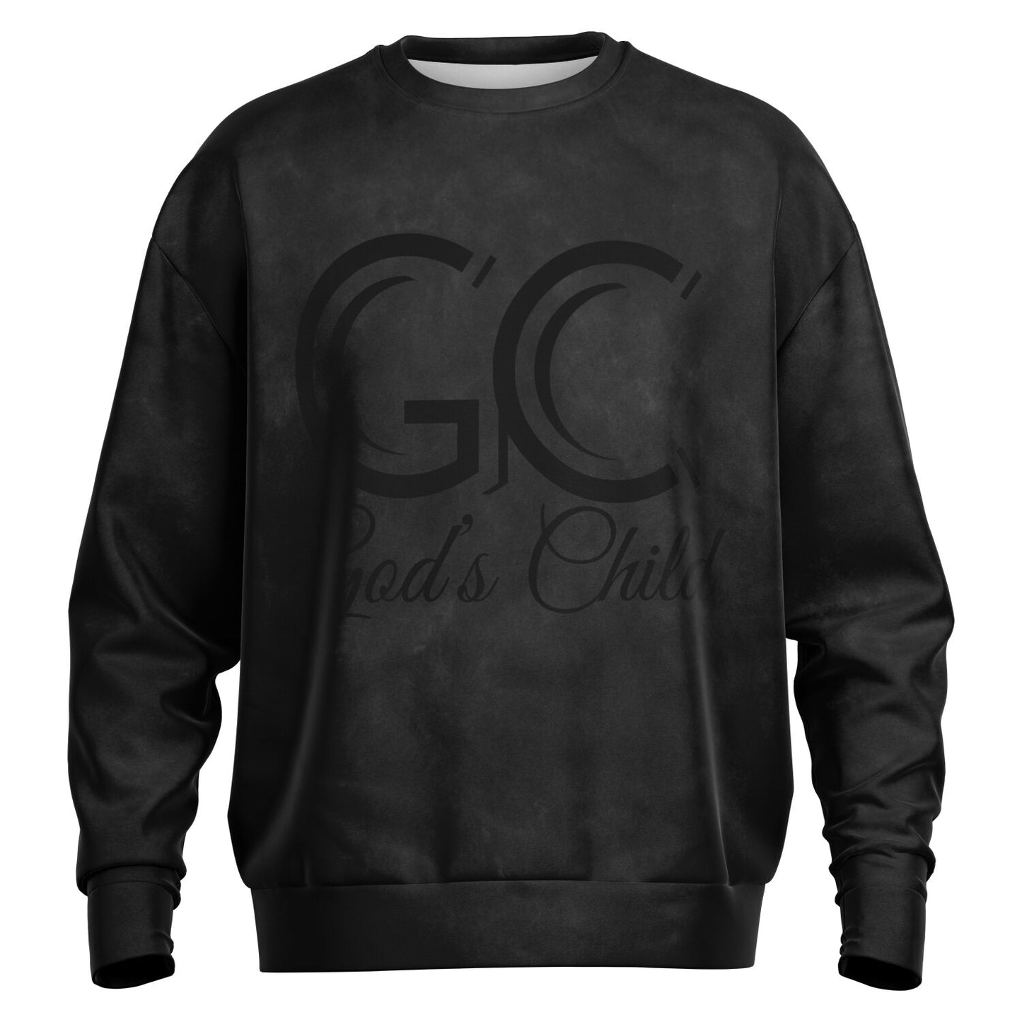 God's Child Black on Black Oversized Sweatshirt