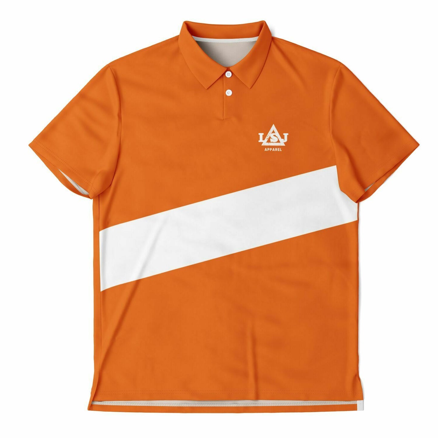 LSJ Orange & White Men's Polo Shirt