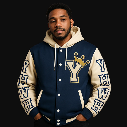 YHWH Hooded Baseball Jacket