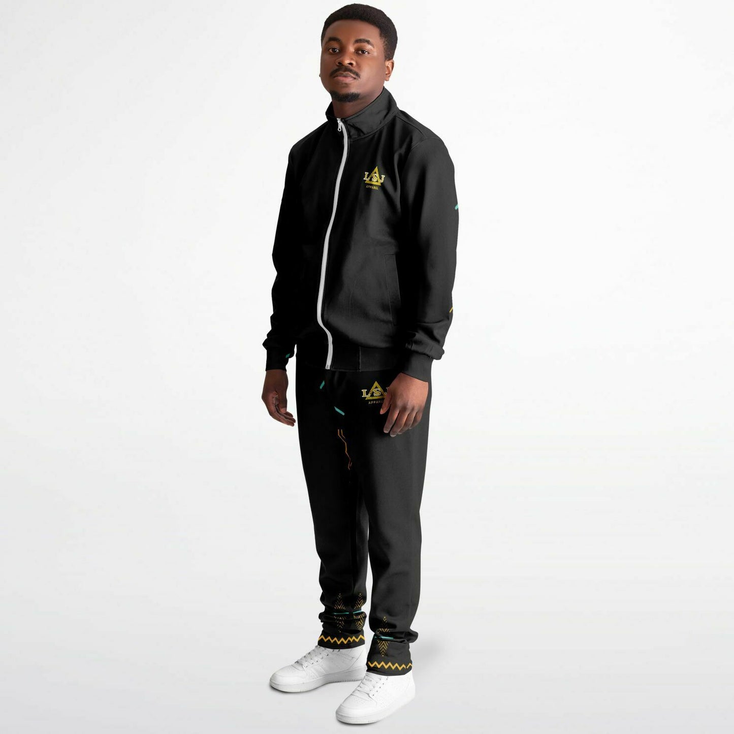 LSJ Black Color Burst Tracksuit