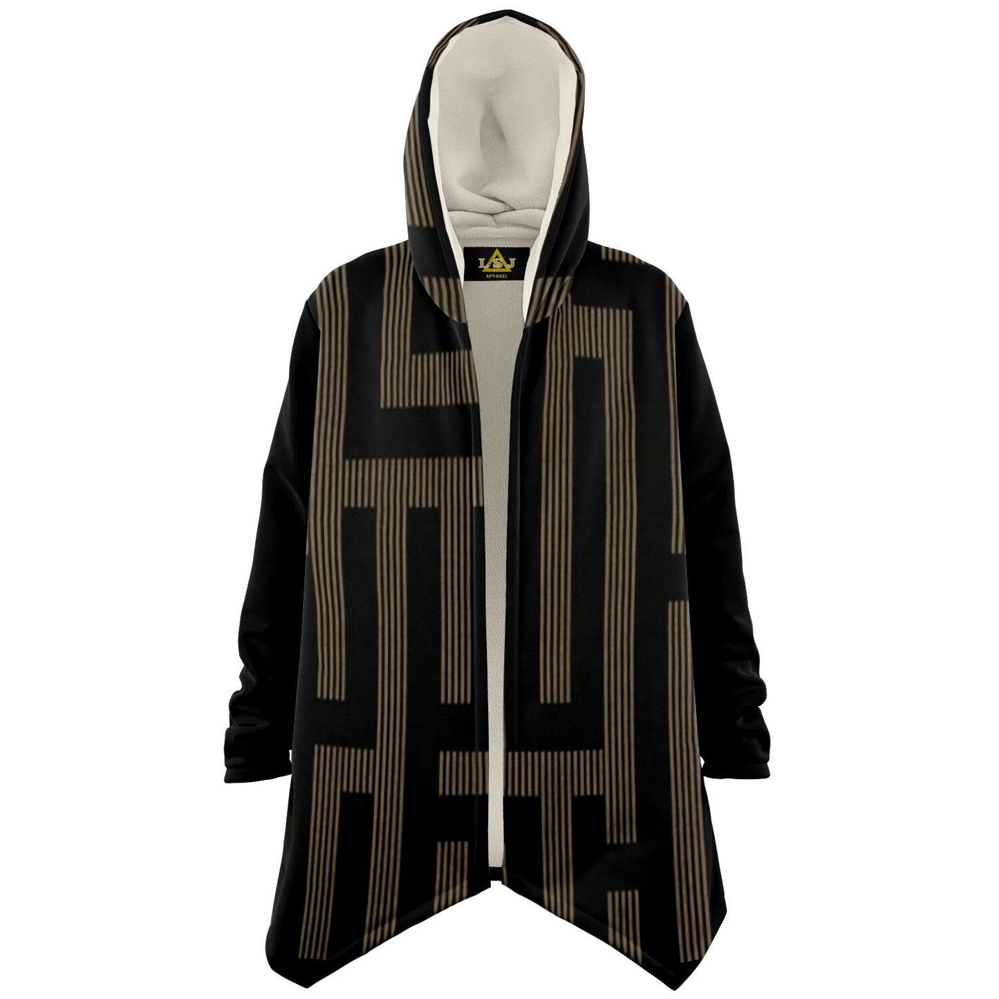 LSJ Black & Gold Tribal Microfleece Cloak