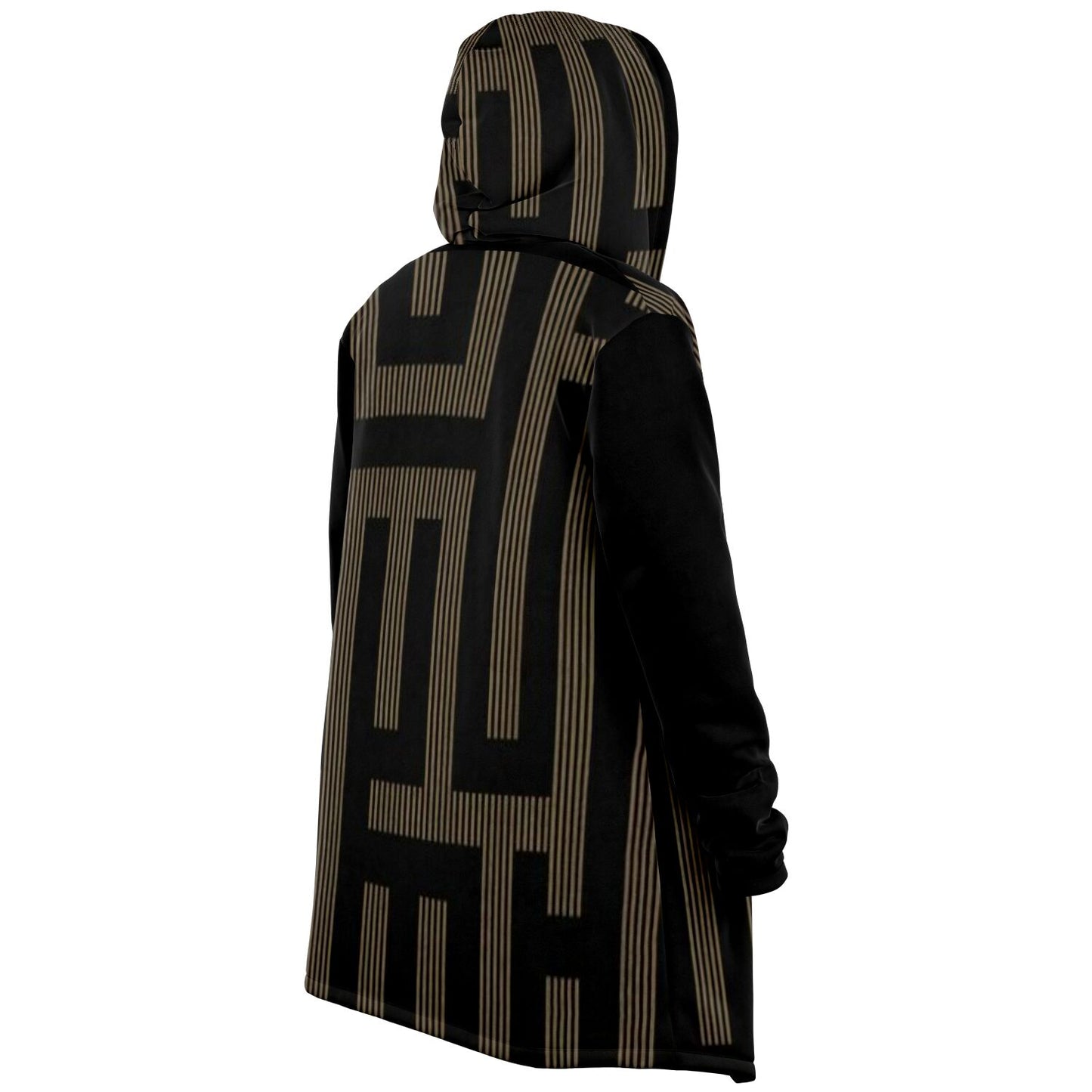 LSJ Black & Gold Tribal Microfleece Cloak