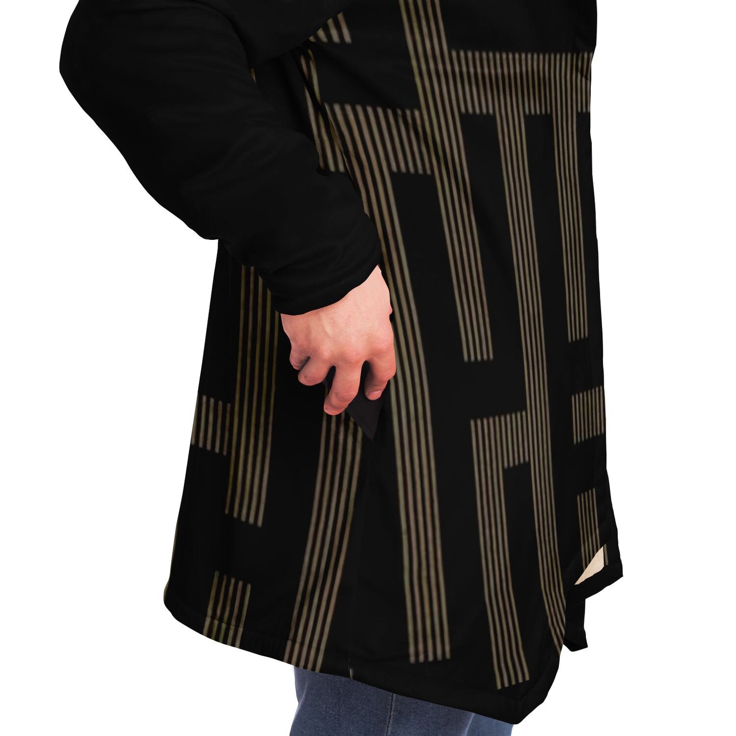 LSJ Black & Gold Tribal Microfleece Cloak