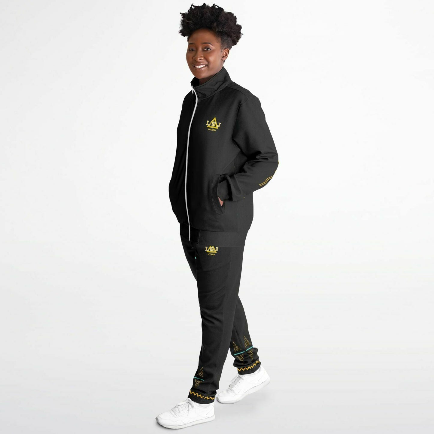 LSJ Black Color Burst Tracksuit