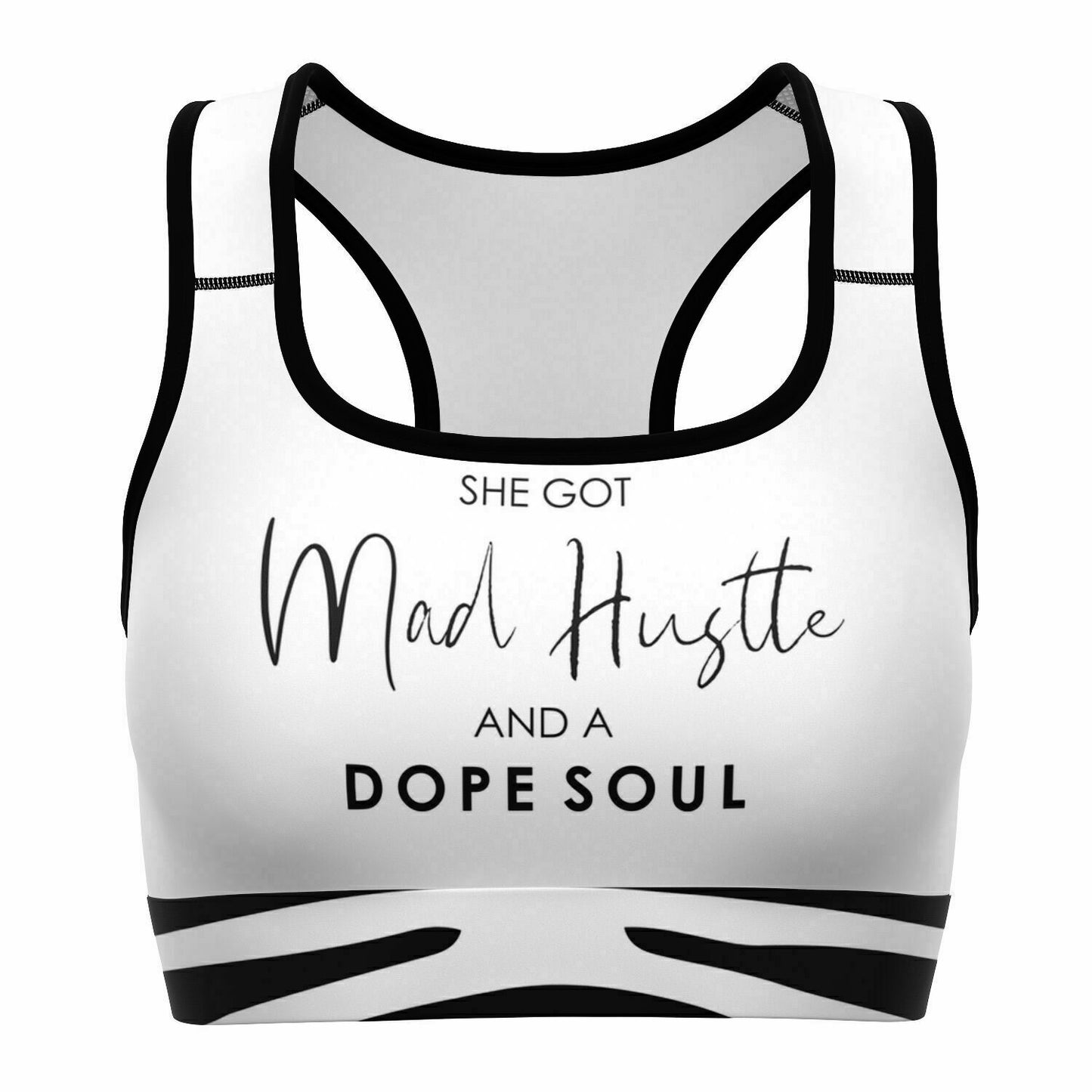 She Got Mad Hustle & A Dope Soul Sports Bra & Legging Short Set