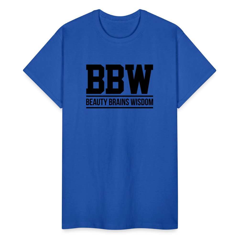 Beauty Brains Wisdom (BBW) T-Shirt - royal blue