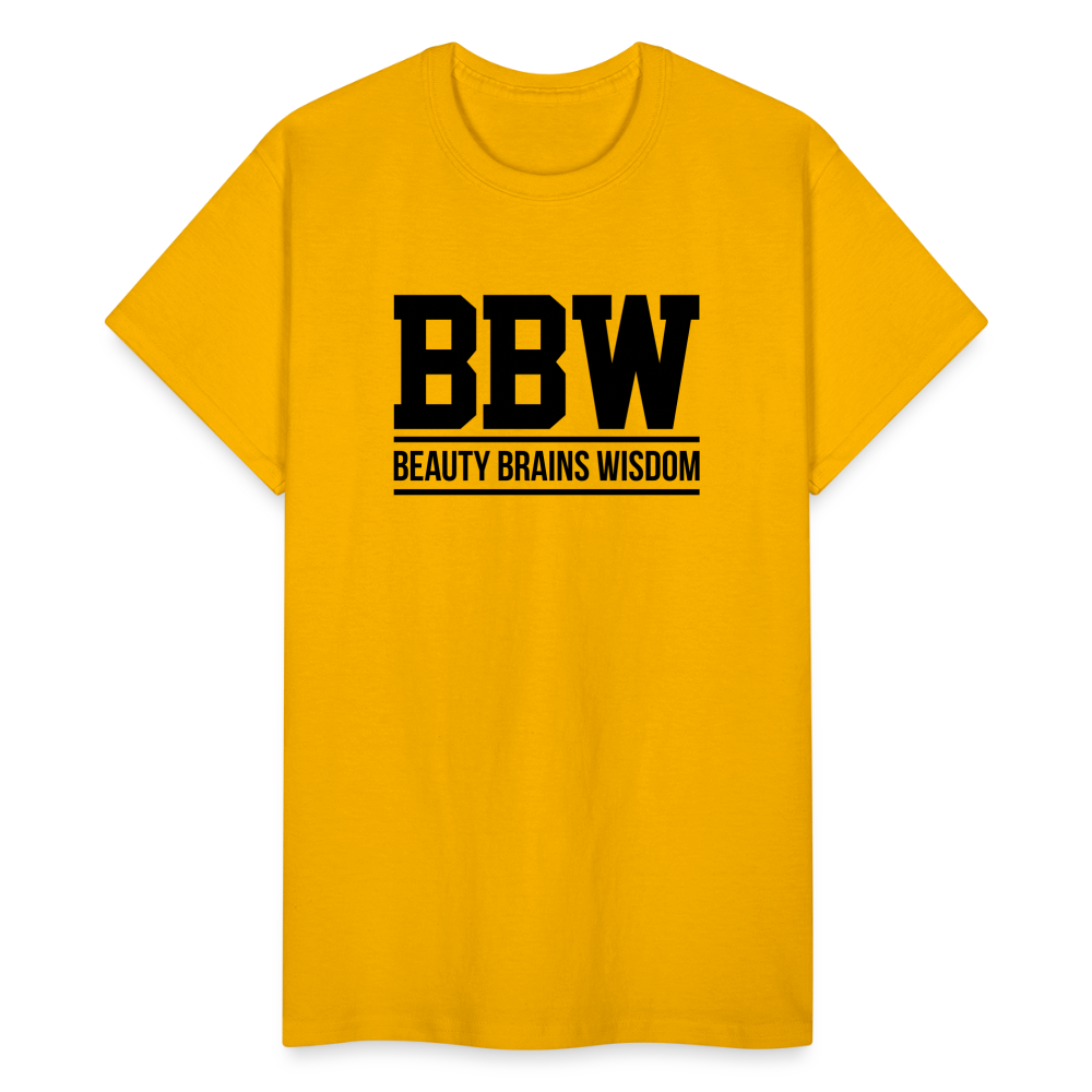 Beauty Brains Wisdom (BBW) T-Shirt - gold