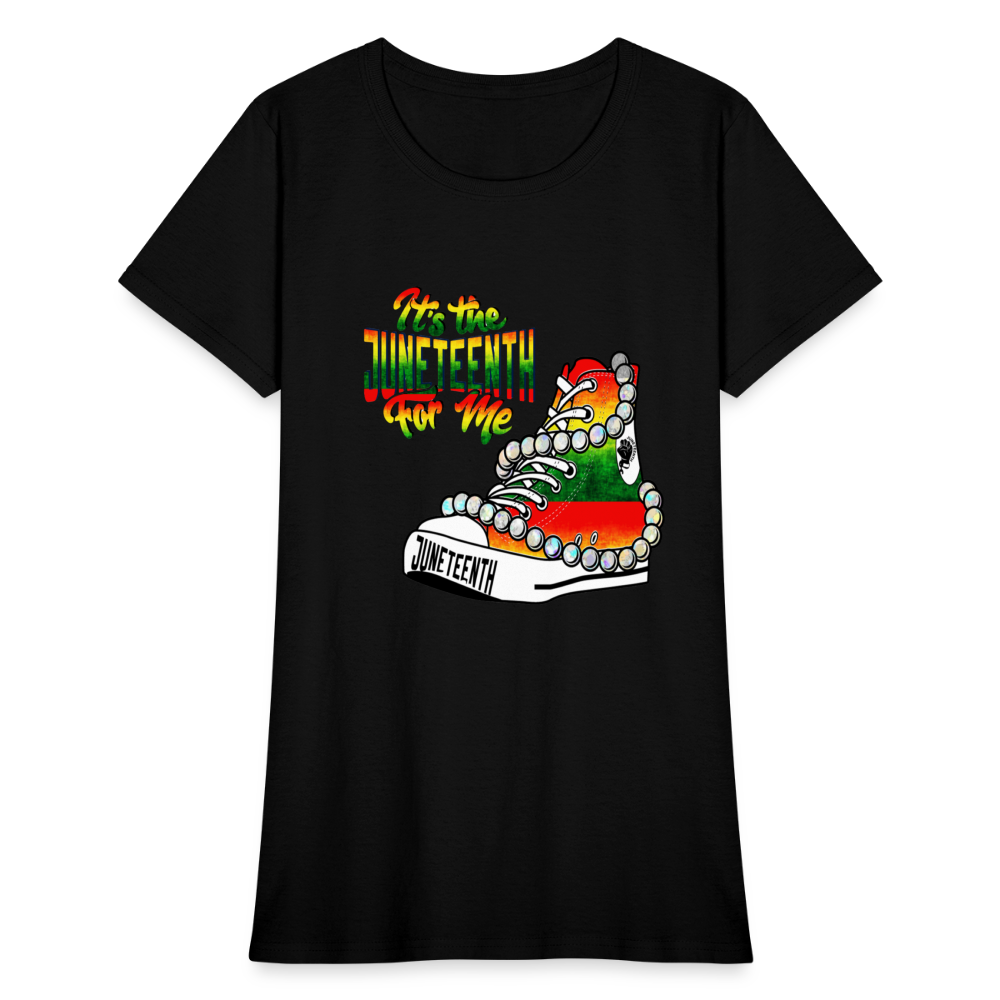 It's The Juneteenth For Me Chucks & Pearls Women's T-Shirt - black