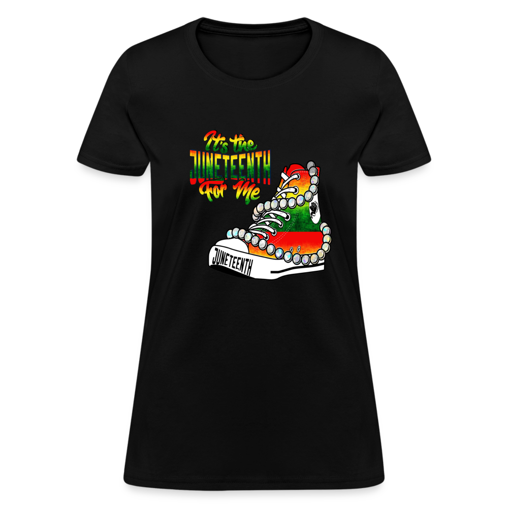 It's The Juneteenth For Me Chucks & Pearls Women's T-Shirt - black