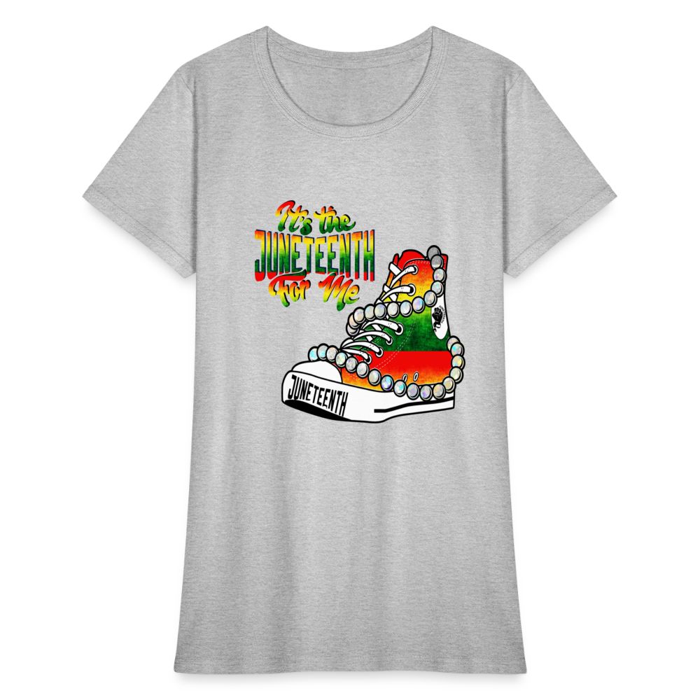 It's The Juneteenth For Me Chucks & Pearls Women's T-Shirt - heather gray