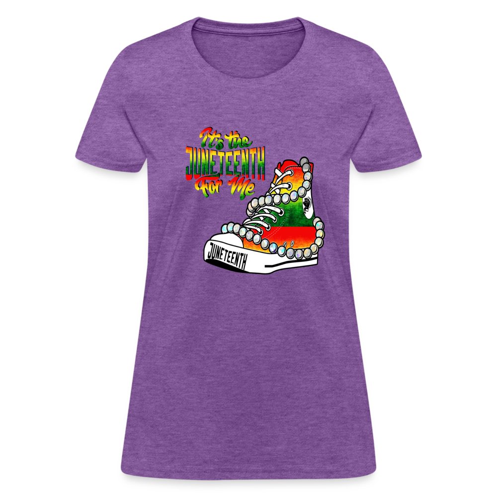 It's The Juneteenth For Me Chucks & Pearls Women's T-Shirt - purple heather