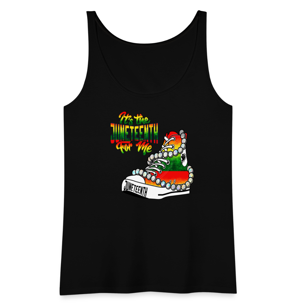 It's The Juneteenth For Me Chucks & Pearls Women’s Premium Tank Top - black