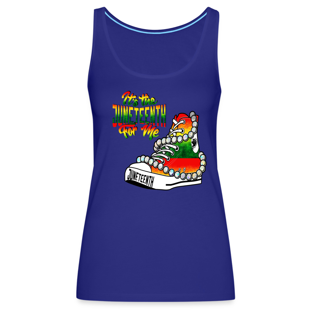 It's The Juneteenth For Me Chucks & Pearls Women’s Premium Tank Top - royal blue
