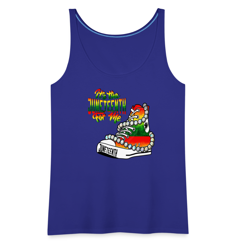It's The Juneteenth For Me Chucks & Pearls Women’s Premium Tank Top - royal blue