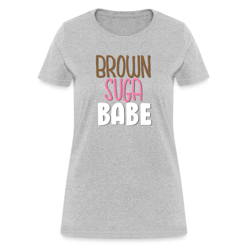 Brown Suga Babe Women's T-Shirt - heather gray