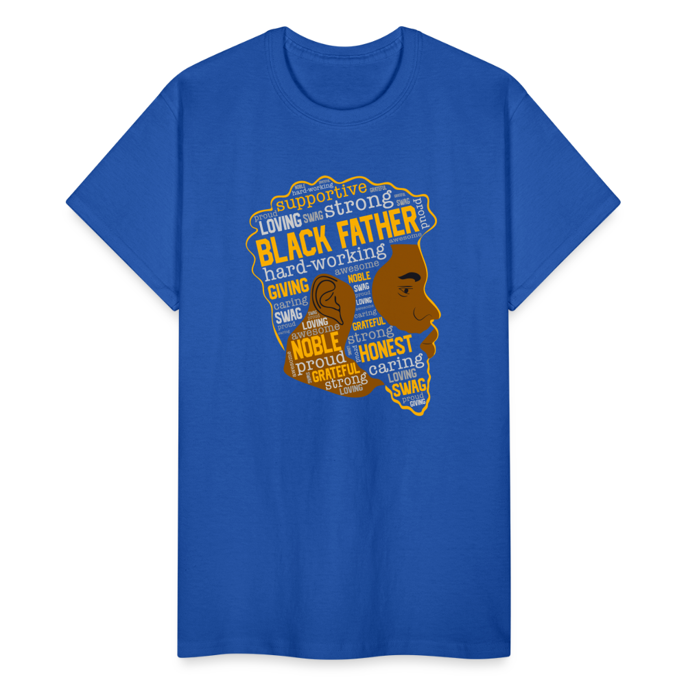 Black Father T-Shirt - royal blue