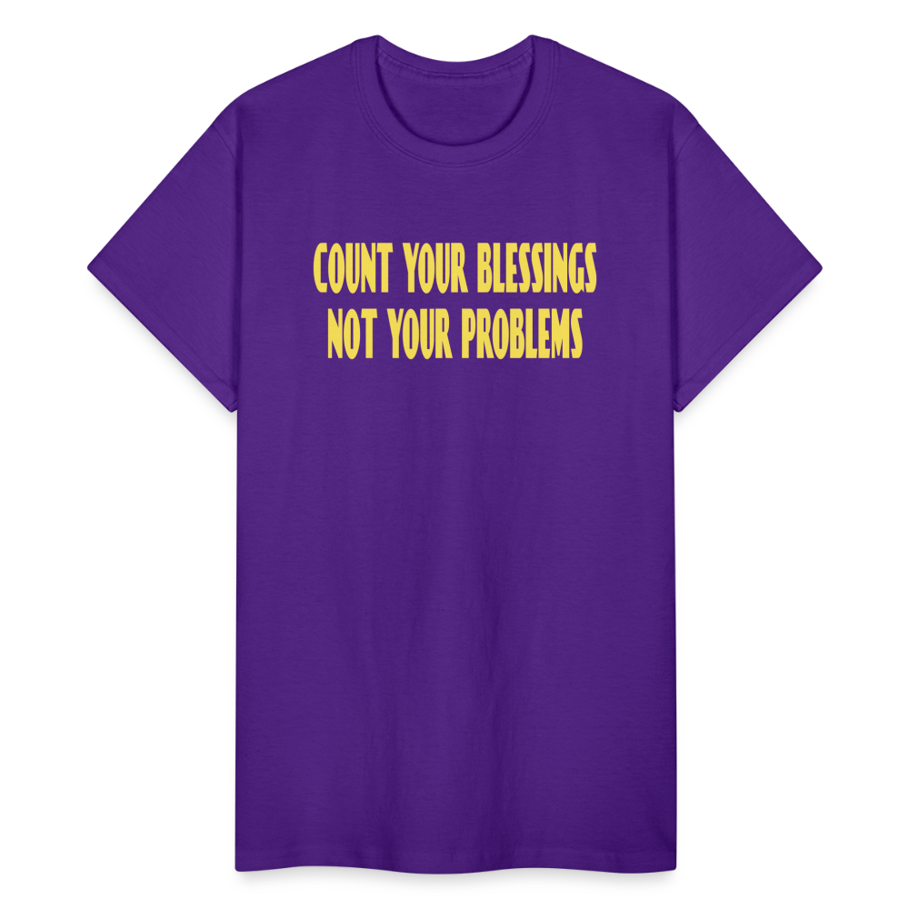 Count Your Blessings Not Your Problems Unisex T-Shirt - purple