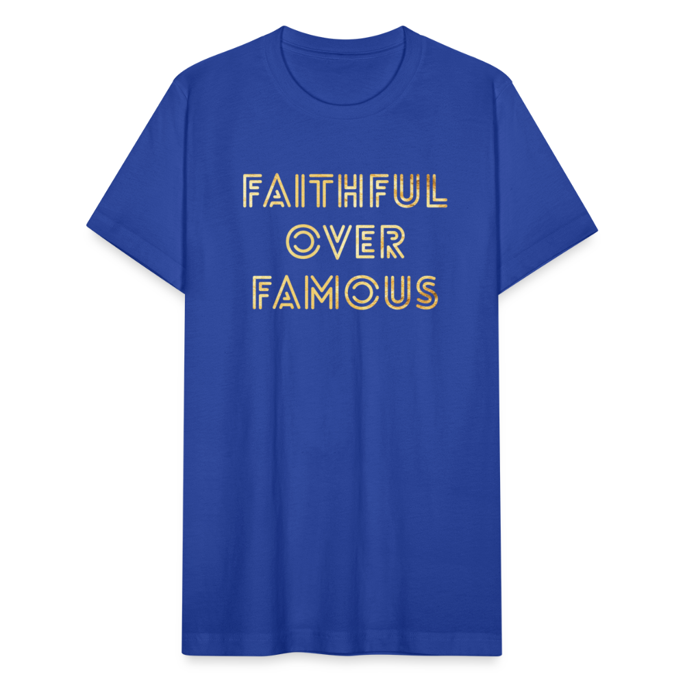 Faithful Over Famous - royal blue