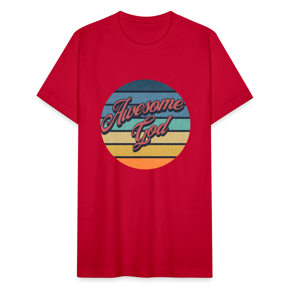 Awesome God Unisex Jersey T-Shirt - red