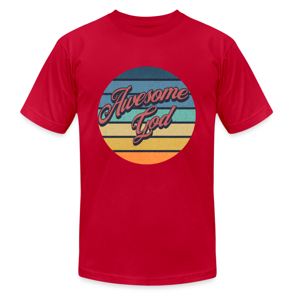 Awesome God Unisex Jersey T-Shirt - red