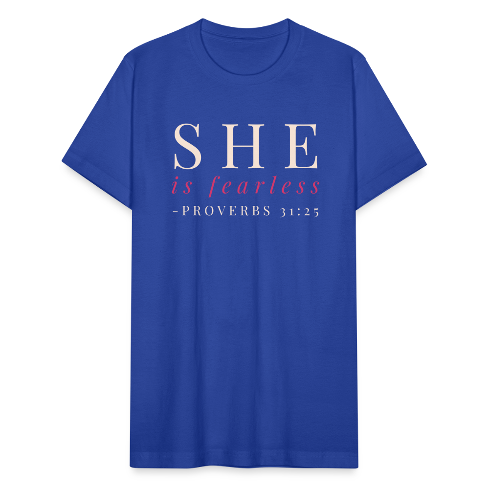 She Is Fearless T-Shirt - royal blue