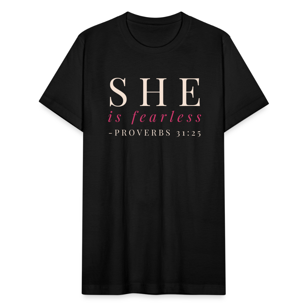 She Is Fearless T-Shirt - black
