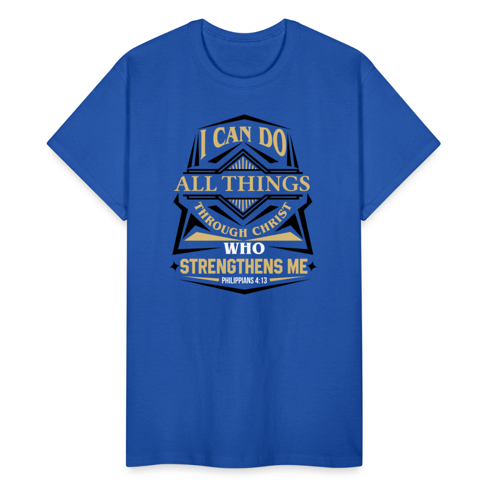I Can Do All Things Through Christ Unisex T-Shirt - royal blue