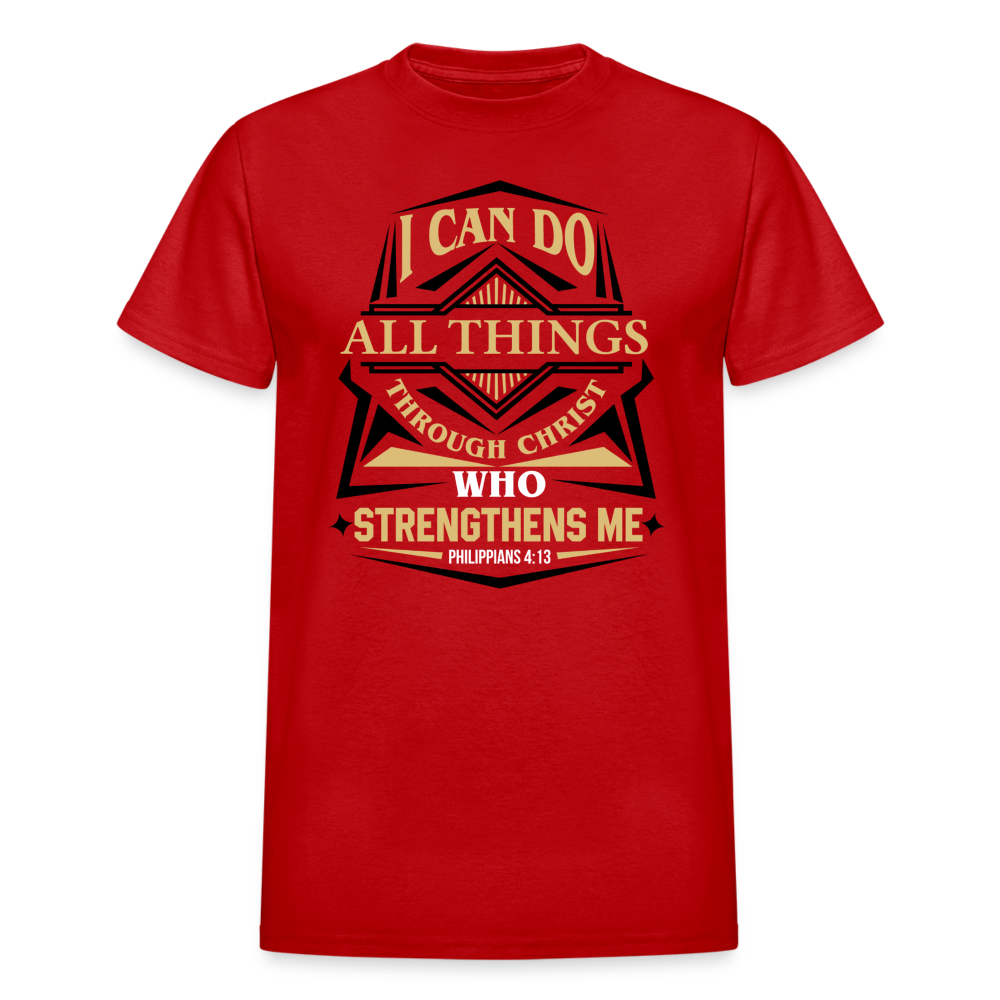 I Can Do All Things Through Christ Unisex T-Shirt - red