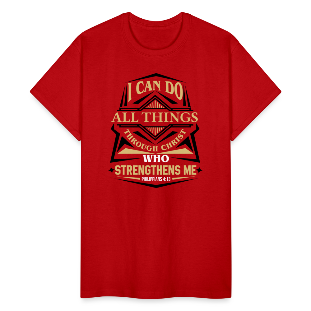 I Can Do All Things Through Christ Unisex T-Shirt - red