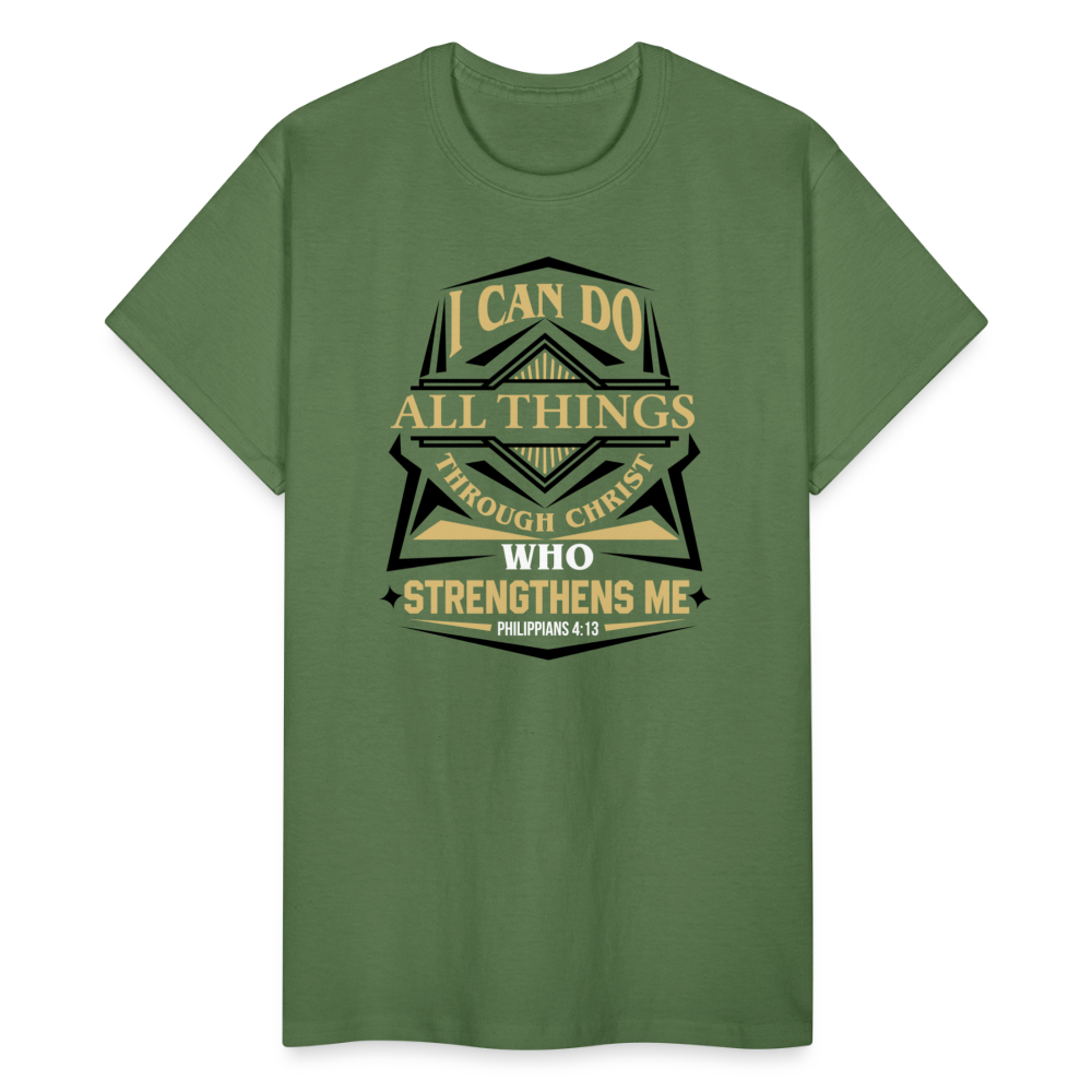 I Can Do All Things Through Christ Unisex T-Shirt - military green
