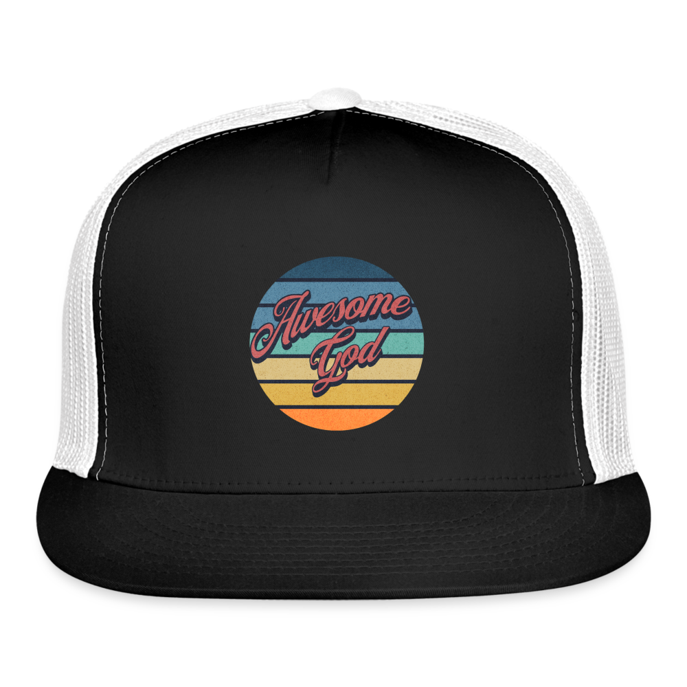 Awesome God Trucker Cap - black/white