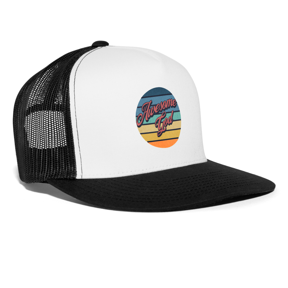 Awesome God Trucker Cap - white/black